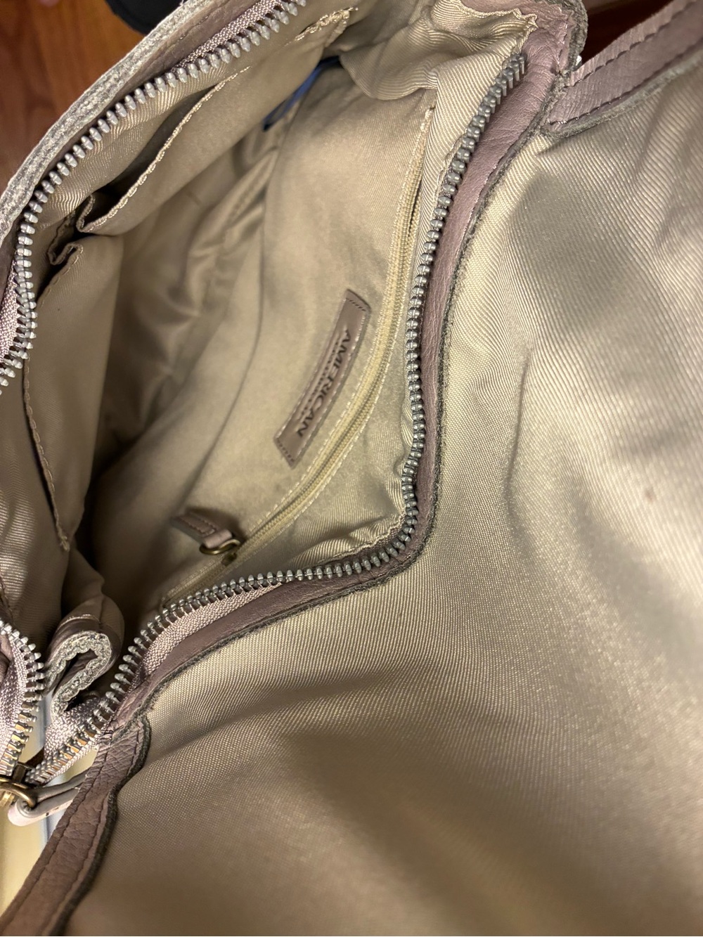 American Leather Gray Cleveland Convertible Backpack Purse - Picture 4 of 9